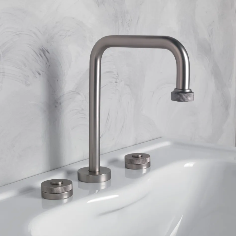Modern 3-Hole Basin Mixer with Waste Made in Italy - Quito Viadurini
