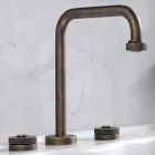 Modern 3-Hole Basin Mixer with Waste Made in Italy - Quito Viadurini