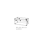 Design Trunk in Transparent Acrylic Crystal and Modern Steel - Dante Viadurini