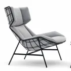 Bergere garden armchair Varaschin Summer Set of modern design Viadurini