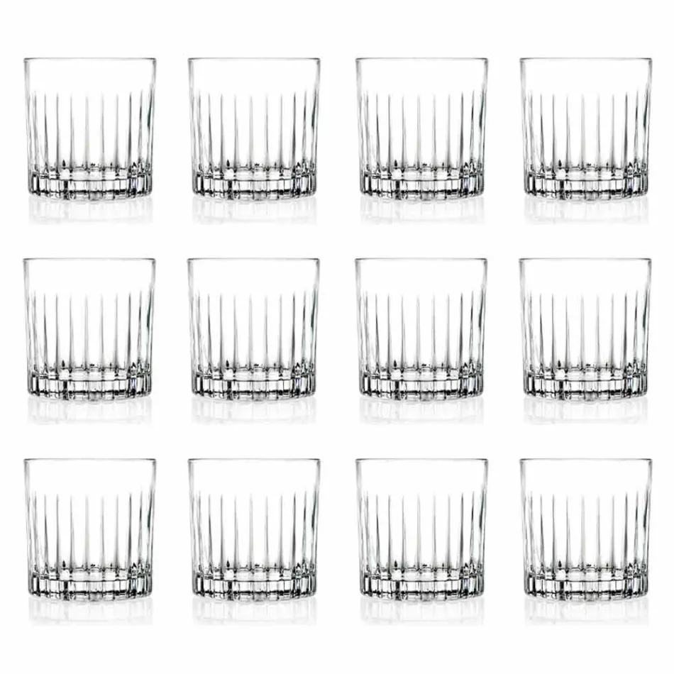 Double Old Fashioned Tumbler Low Glasses 12 Pieces Luxury - Senzatempo Viadurini