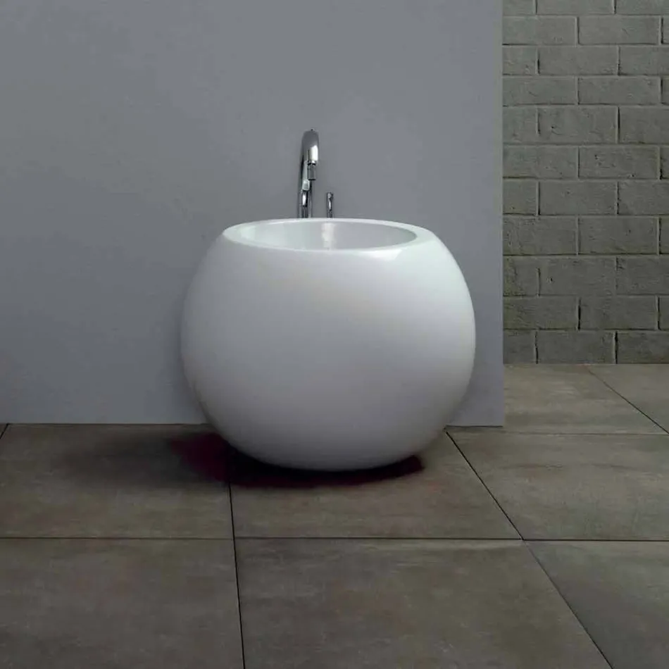 Ball-Shaped Bidet in Fanna Colored Ceramic Viadurini