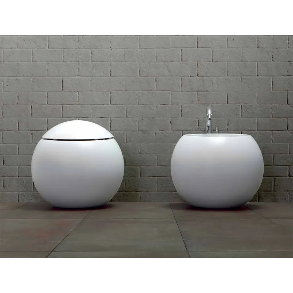 Ball-Shaped Bidet in Fanna Colored Ceramic Viadurini