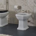 White Ceramic Vintage Style Made in Italy Bidet - Nausica