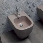 Floor Bidet in White or Colored Trabia Glazed Ceramic Viadurini