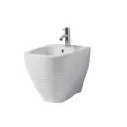 Floor Bidet in White or Colored Trabia Glazed Ceramic Viadurini