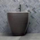 Floor Bidet in White or Colored Trabia Glazed Ceramic Viadurini