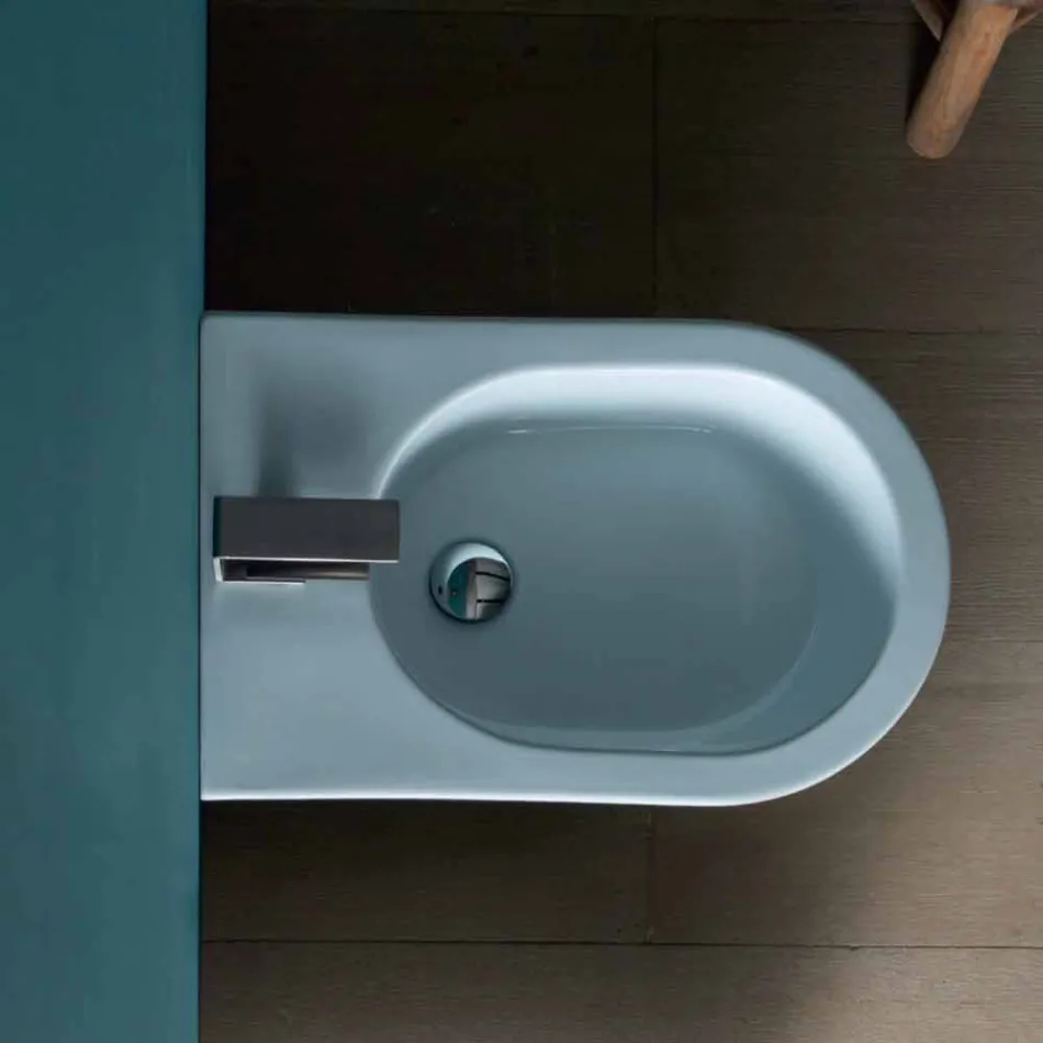 Modern design ceramic bidet 57x37cm Sun, made in Italy Viadurini