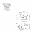 Bidet in White or Black Classic Ceramic from the Ground Made in Italy - Marwa Viadurini