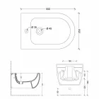 Modern design ceramic wall hung bidet Star 55x35cm made in Italy Viadurini