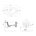 Wall-Hung Ceramic Bidet in Various Colors Made in Italy - Girl Viadurini