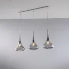 Iron Rail with Pyrex Glass Made in Italy for Interior Decorating - Corinto Viadurini