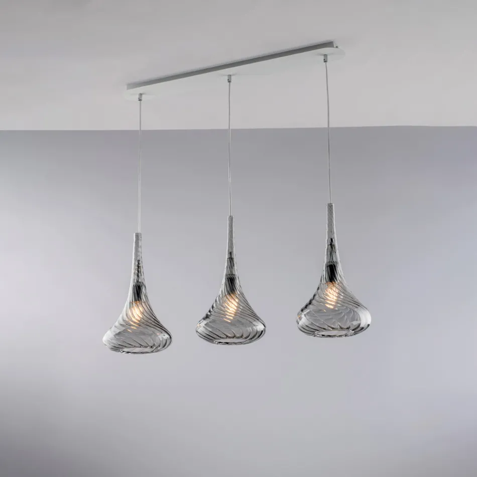 Iron Rail with Pyrex Glass Made in Italy for Interior Decorating - Corinto Viadurini