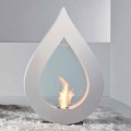 Modern design freestanding bioethanol fireplace Todd, made in Italy