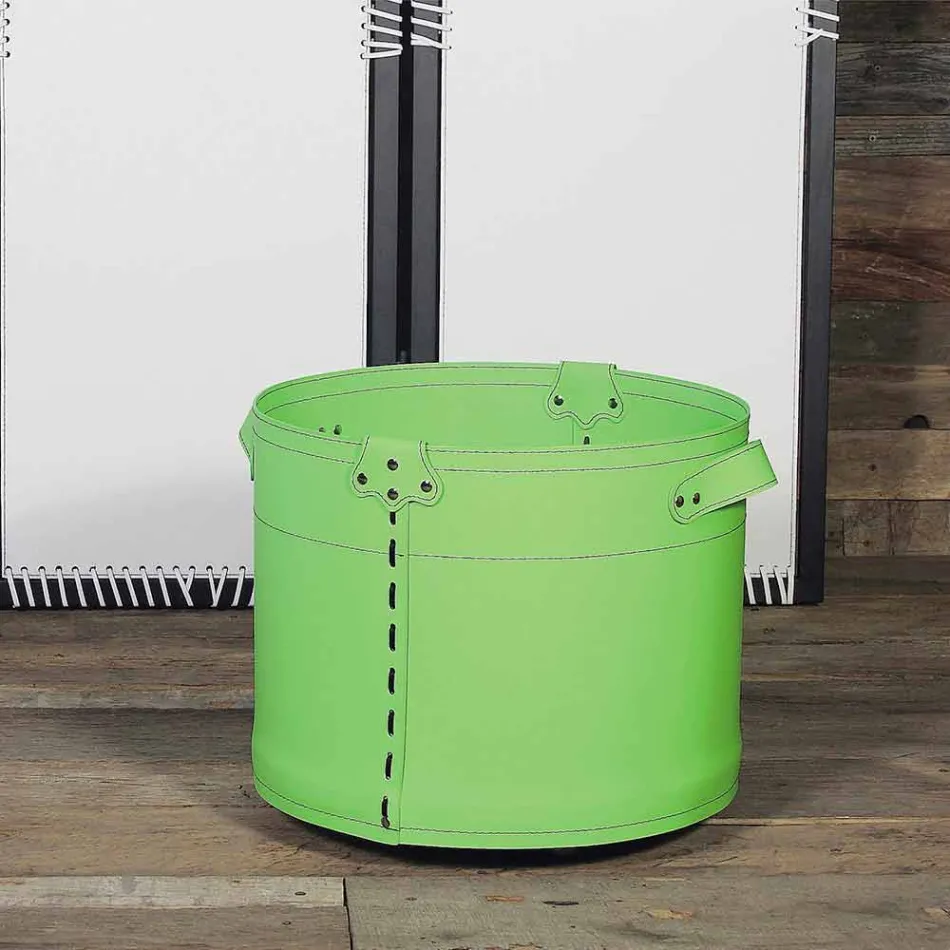 Log holder in 100% Made in Italy Cartesio Leather Viadurini