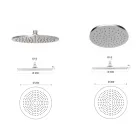 Shower Arm with Round Anti-Limescale Shower Head in AISI 316L Steel - Artigli Viadurini
