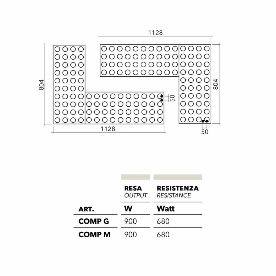 Brick radiator electric design radiator made in Italy by Scirocco H Viadurini