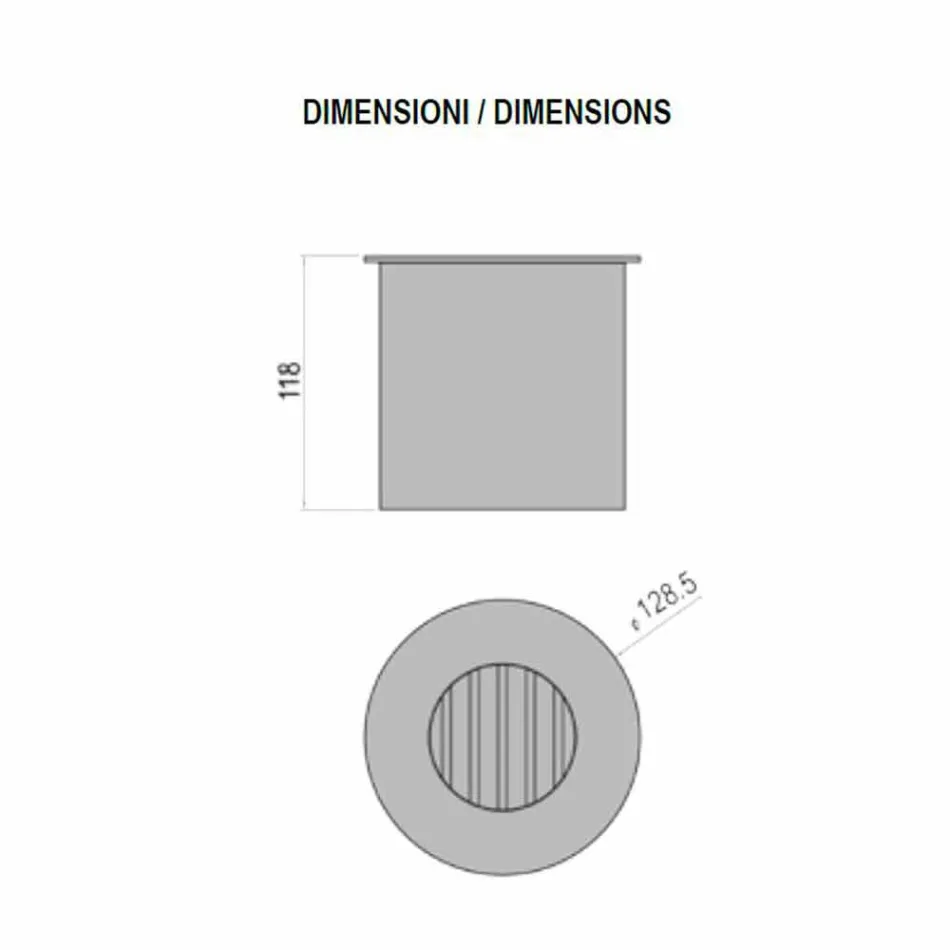 Circular Burner in Satin Steel for Bioethanol Fireplace - Griff12 Viadurini