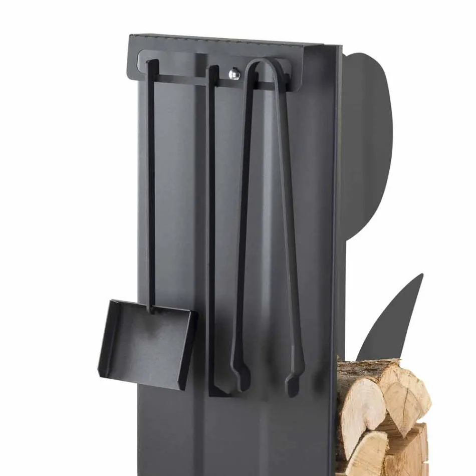 Caf Design PLVF steel log holder, modern design Viadurini