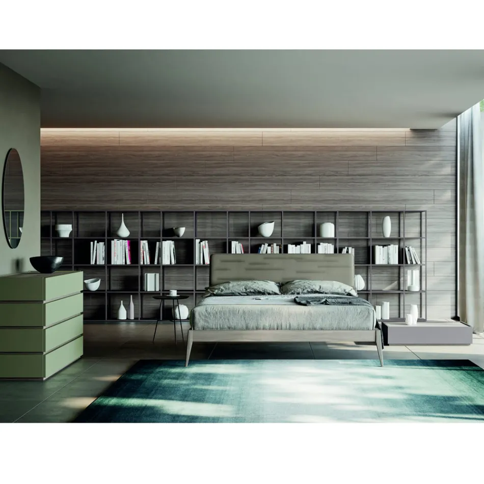 Bedroom with 5 Modern Elements Made in Italy High Quality - Rieti Viadurini
