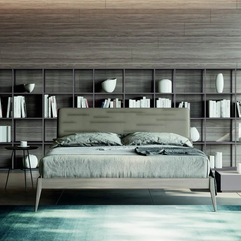 Bedroom with 5 Modern Elements Made in Italy High Quality - Rieti Viadurini
