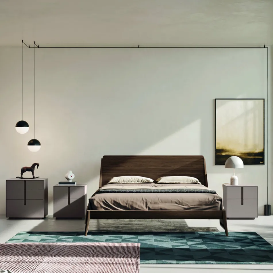 Complete Bedroom with 5 Elements in Modern Style Made in Italy - Savanna Viadurini