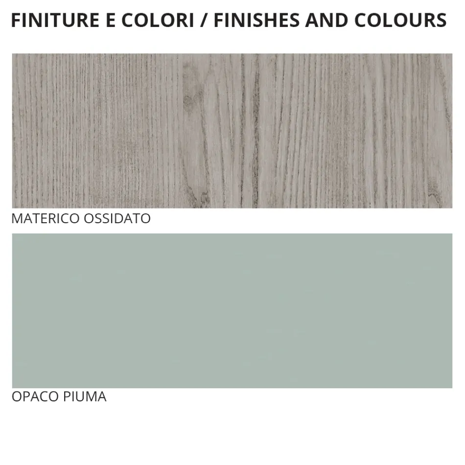 Modern Bedroom with 4 Elements in Modern Style Made in Italy - Lusinda Viadurini