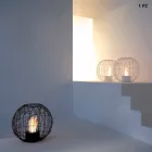 Fireplace Bioethanol table / ground steel shaped like a sphere Henry Viadurini