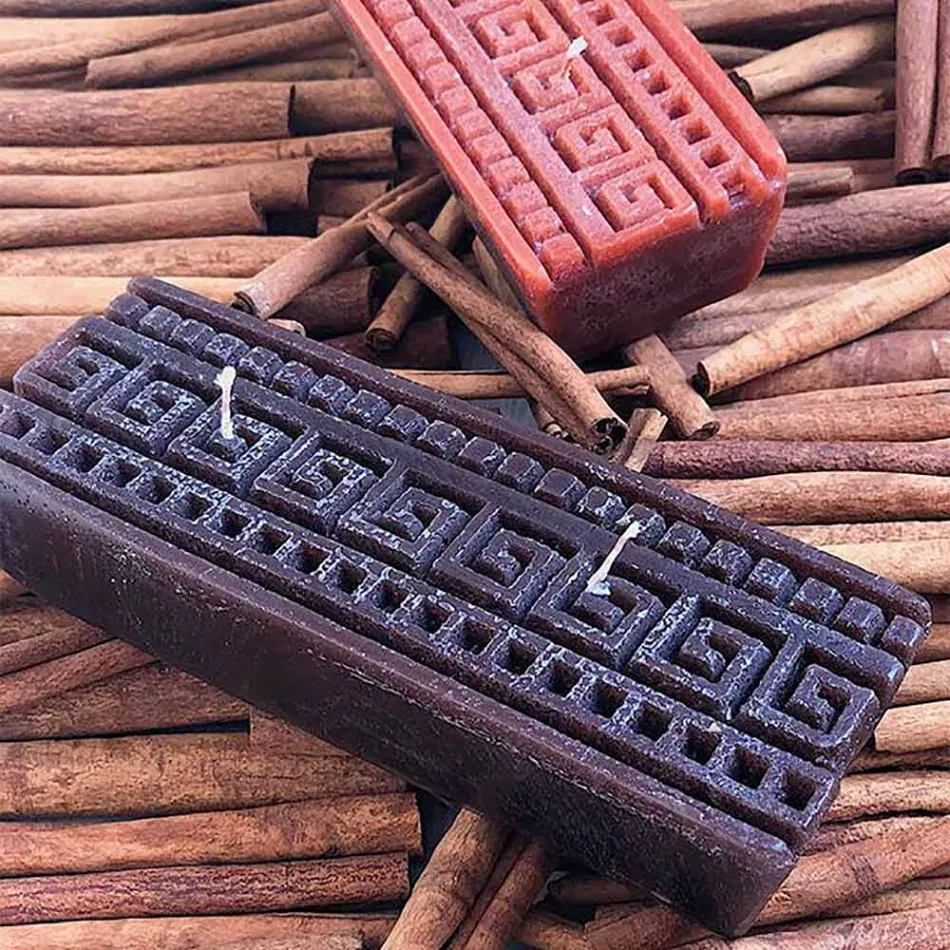 Artisan Rectangular Cinnamon Scented Candle Made in Italy - Alissa Viadurini