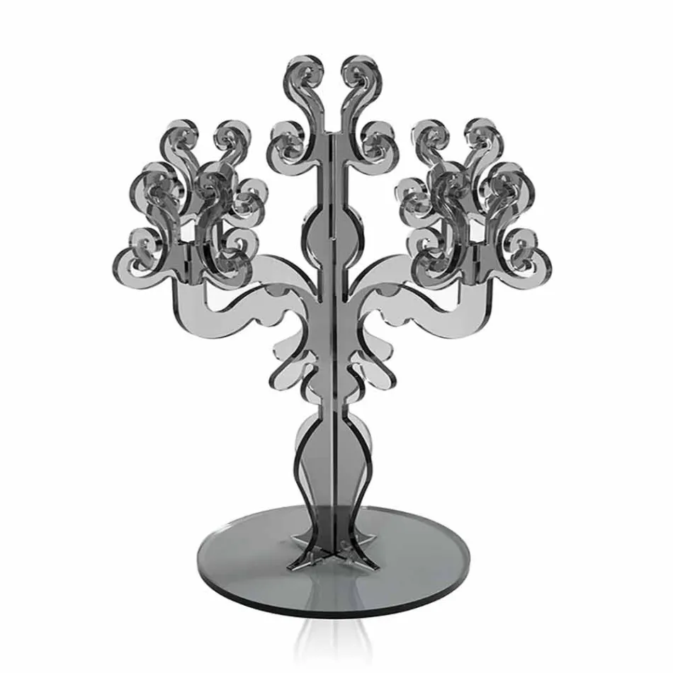 Classic medium design candelabra, 5 arms in Aragon plexiglass Viadurini