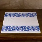 Linen Canvas of Italian Craftsmanship with Hand Printed Design - Trademarks Viadurini