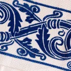 Linen Canvas of Italian Craftsmanship with Hand Printed Design - Trademarks Viadurini