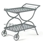 Garden Trolley in Galvanized Steel Made in Italy - Selvaggia Viadurini