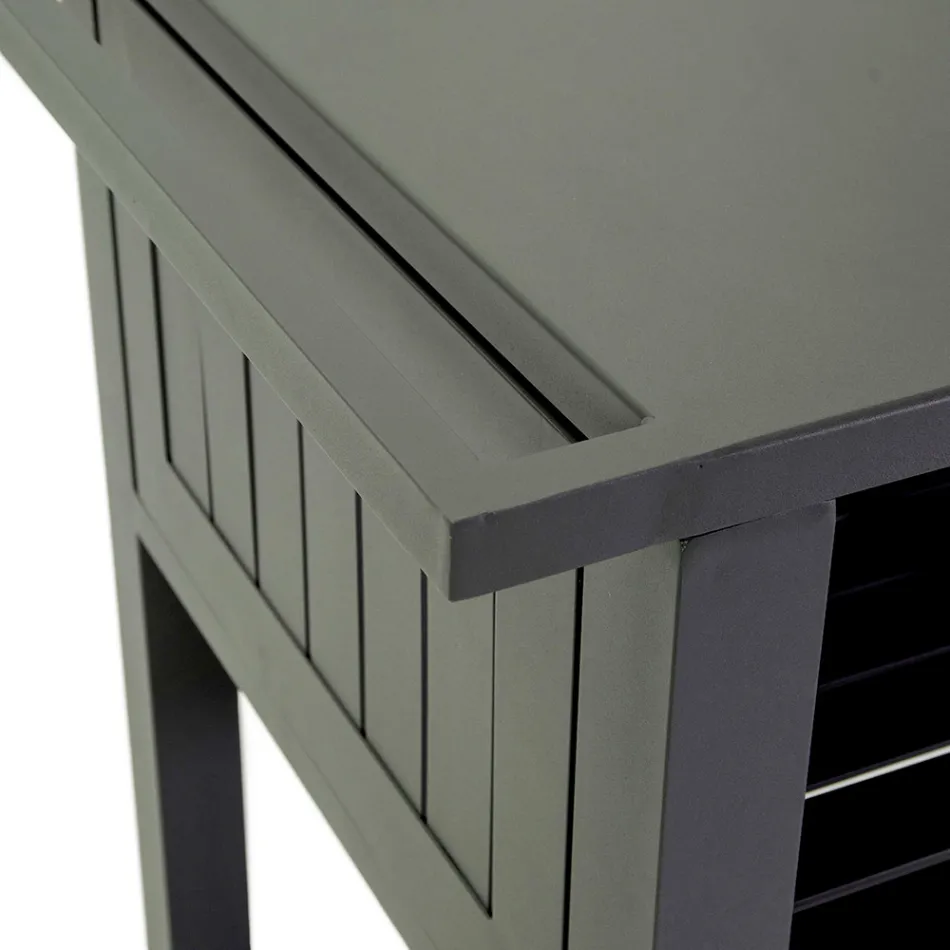 Outdoor Trolley in Painted Aluminum with Different Finishes - Hotel Viadurini