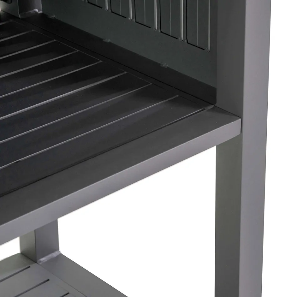 Outdoor Trolley in Painted Aluminum with Different Finishes - Hotel Viadurini