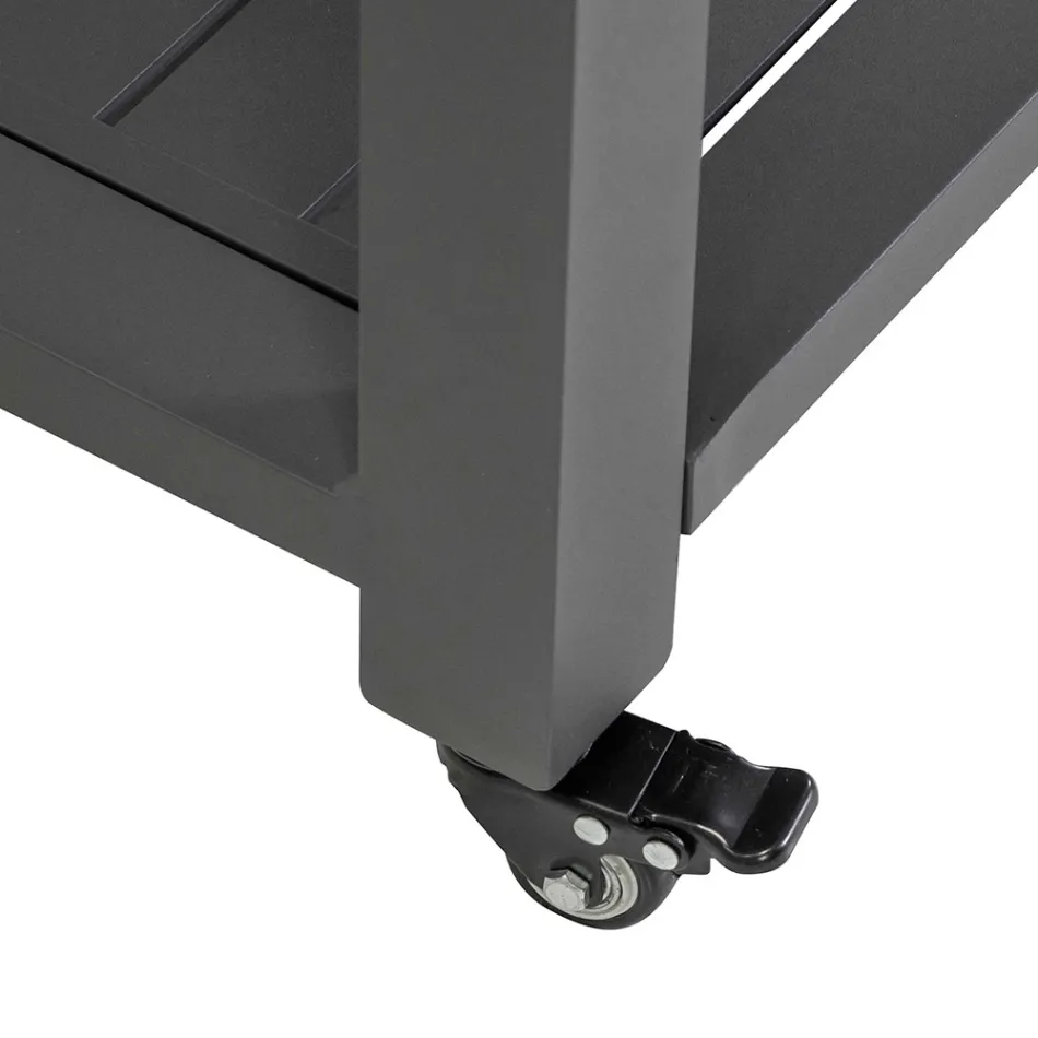 Outdoor Trolley in Painted Aluminum with Different Finishes - Hotel Viadurini