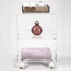 Object Cart with Plexiglass Wheels Made in Italy - Rudolf Viadurini