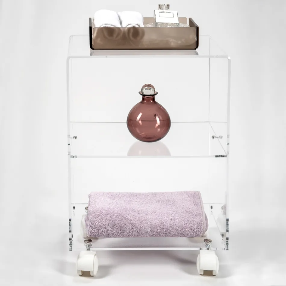 Object Cart with Plexiglass Wheels Made in Italy - Rudolf Viadurini