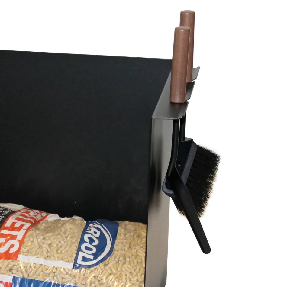 Metal Pellet Bag Holder Trolley with Wheels Made in Italy - Pinguino Viadurini