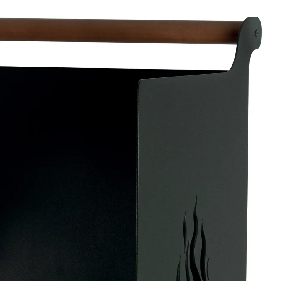 Wood trolley with drawer and wheels Made in Italy - Alpaca Viadurini