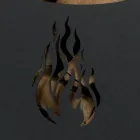 Metal wood trolley with shelf and 4 wheels Made in Italy - Geco Viadurini