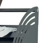 Metal wood trolley with shelf and 4 wheels Made in Italy - Geco Viadurini