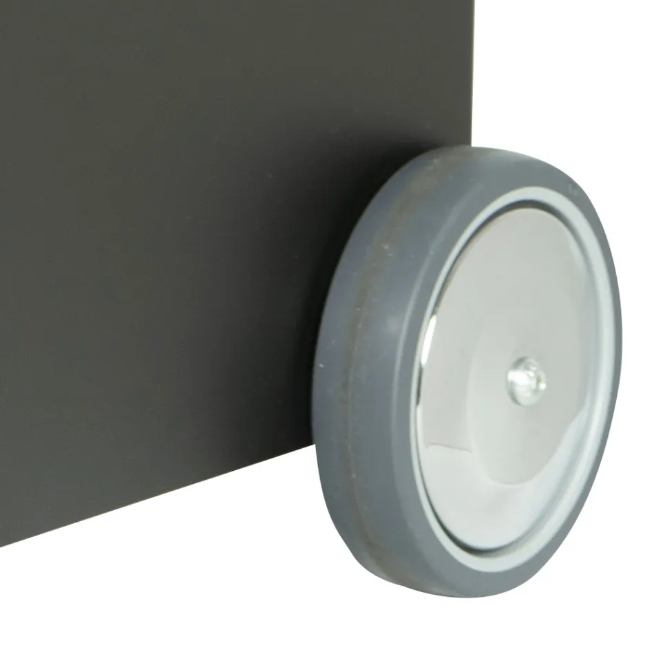 Metal wood trolley with 4 wheels Made in Italy - Coccinella Viadurini