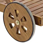Garden Food Trolley in Design Acacia Wood - Roxen Viadurini