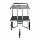 Food Trolley in Chromed and Laminated Steel Made in Italy - Singapore Viadurini