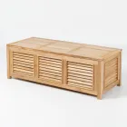 Garden Chest Made of Natural Teak - Hide Viadurini