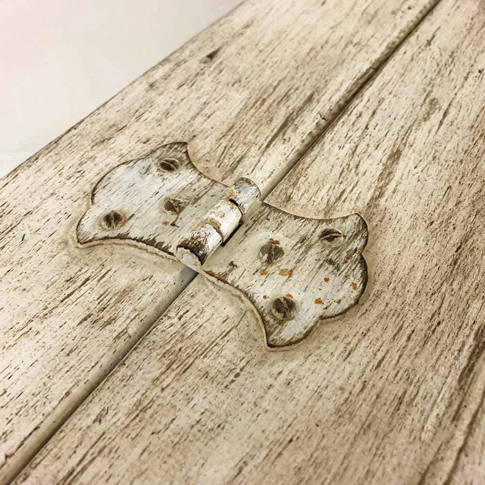 Chest Handmade in Solid Wood with Gold Profiles Made in Italy - Caio Viadurini