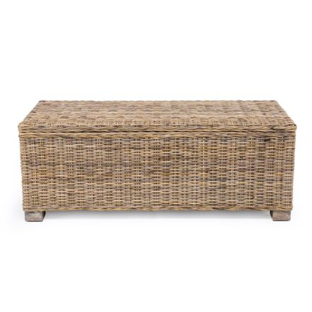 Outdoor chest in natural fiber of Kubù - Nogitsune Viadurini