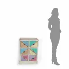 Handcrafted Wooden Chest of Drawers with Colored Drawers Made in Italy - Brighella Viadurini