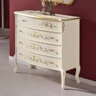 Classic Wooden Bedroom Chest of Drawers Made in Italy - Katerine Viadurini
